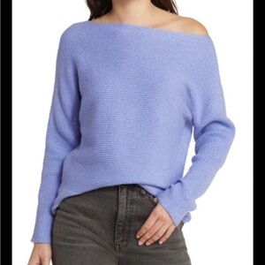NWT Treasure & Bond Blue Rib Boat Neck Sweater XXS